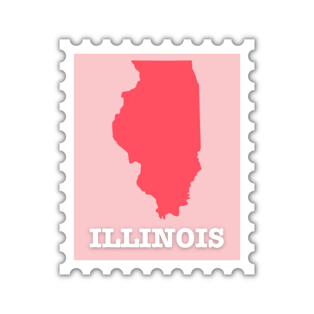 Illinois Stamp Sticker
