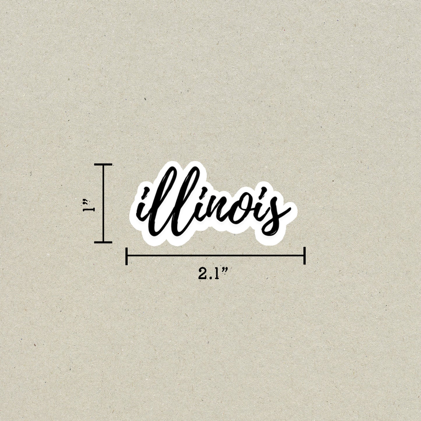 Illinois Cursive Sticker
