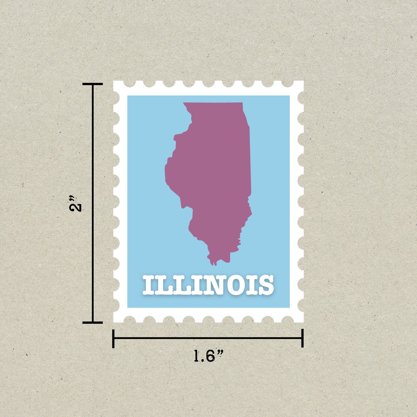 Illinois Stamp Sticker