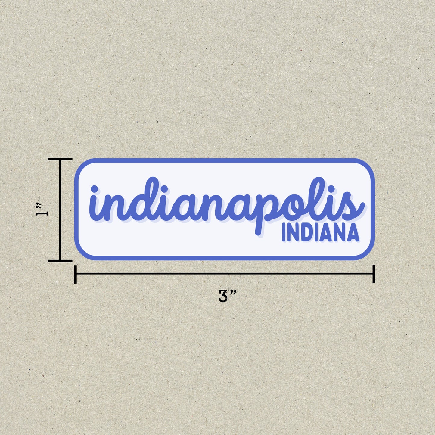 Indianapolis, Indiana Retro Travel Sticker – Colorful Vinyl Decal for Laptop, Water Bottle & Luggage