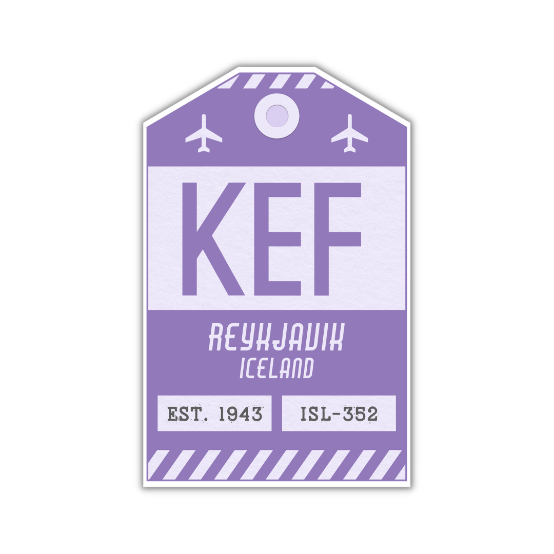 KEF Vintage Luggage Tag Sticker