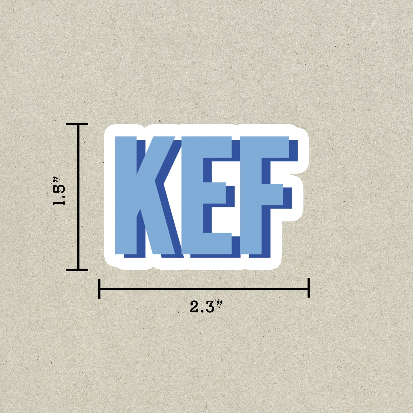 KEF Double Layered Sticker