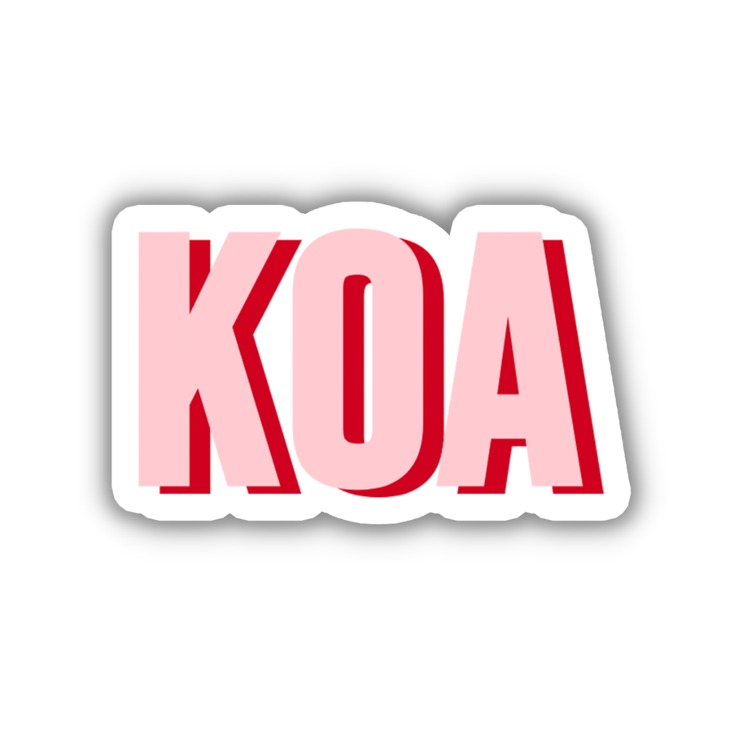 KOA Double Layered Sticker