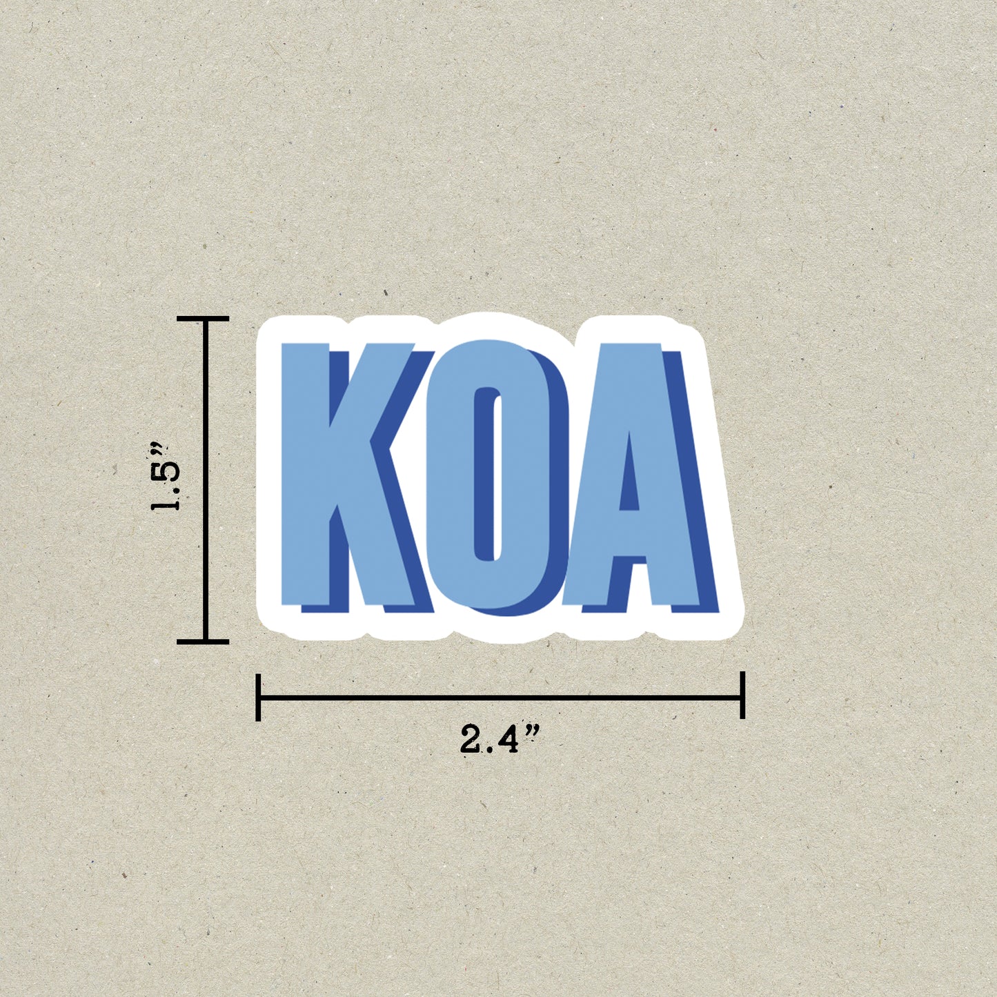 KOA Double Layered Sticker