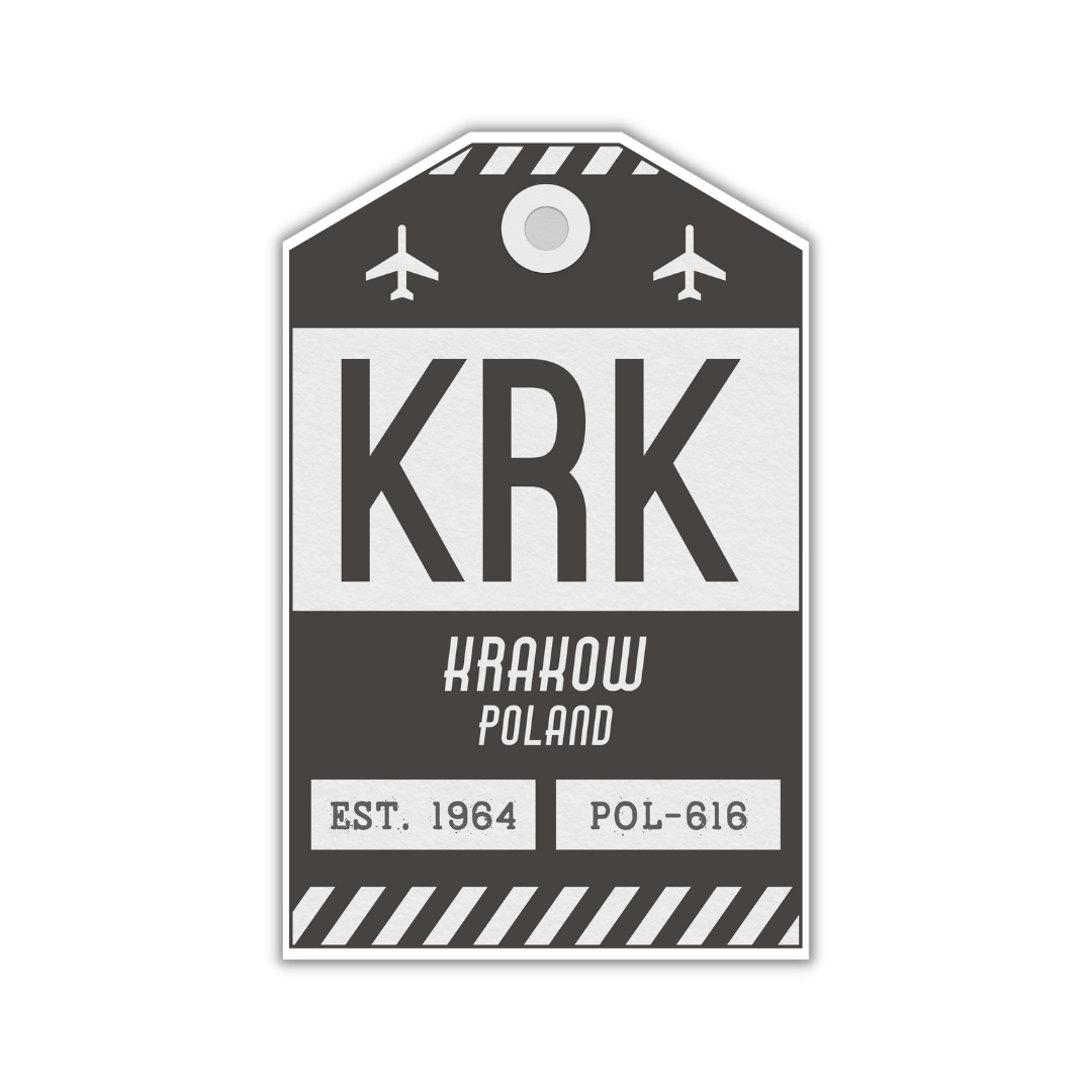 KRK Vintage Luggage Tag Sticker