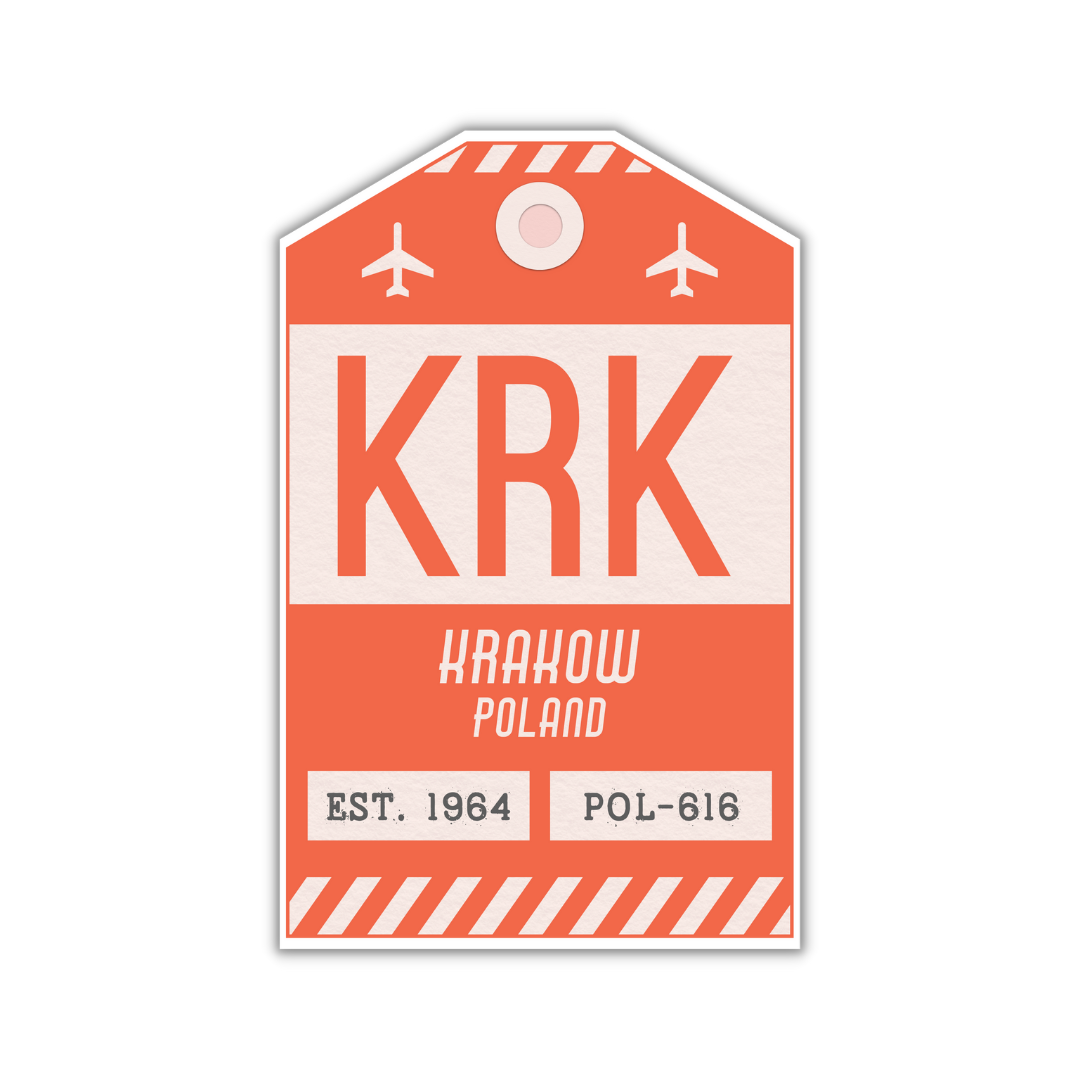 KRK Vintage Luggage Tag Sticker