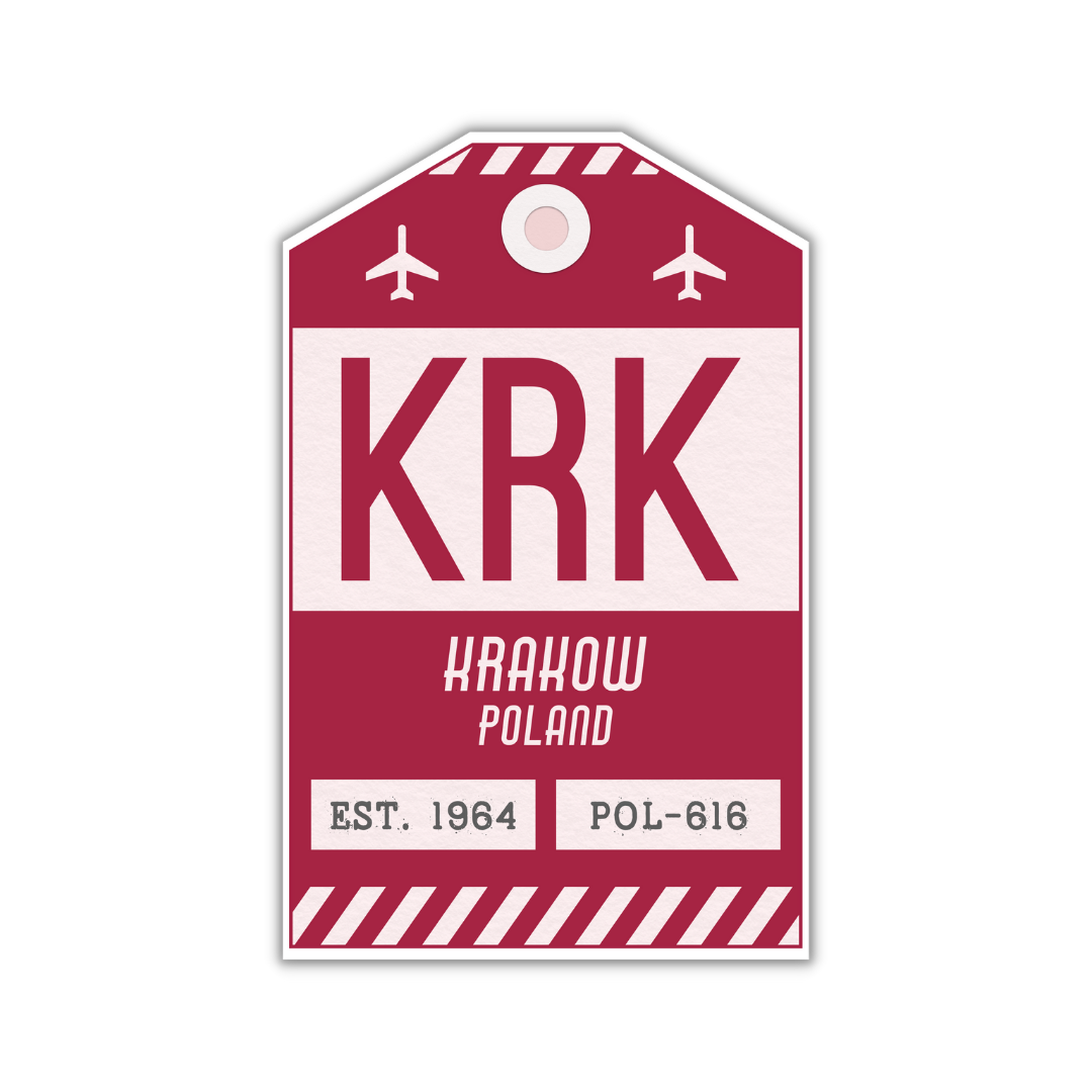 KRK Vintage Luggage Tag Sticker