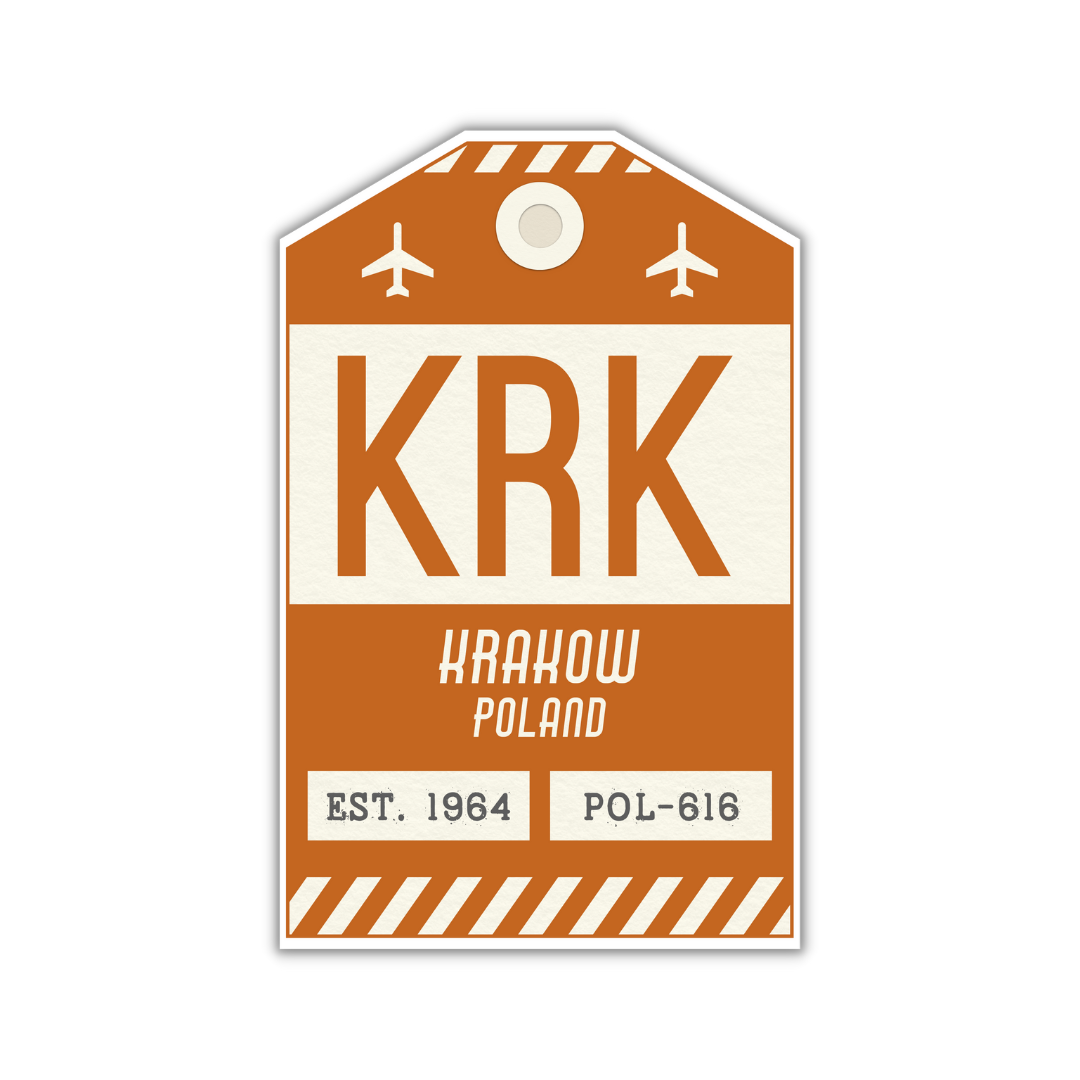 KRK Vintage Luggage Tag Sticker