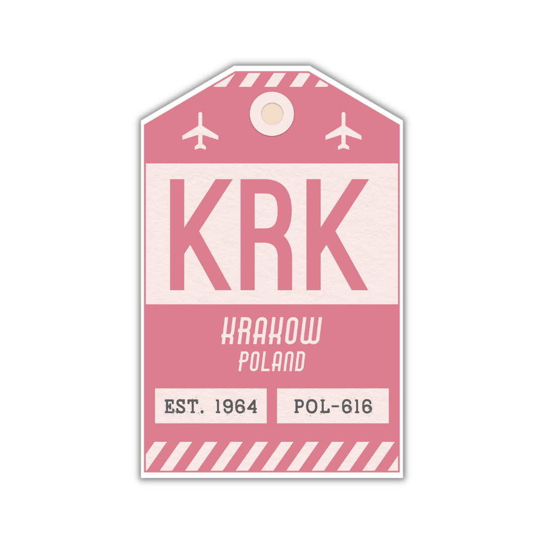 KRK Vintage Luggage Tag Sticker