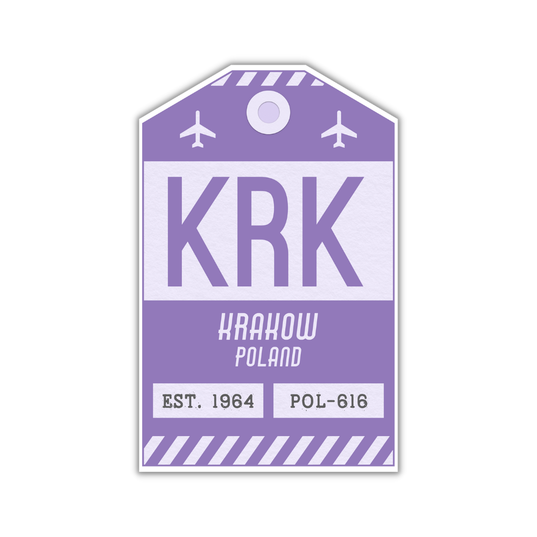 KRK Vintage Luggage Tag Sticker