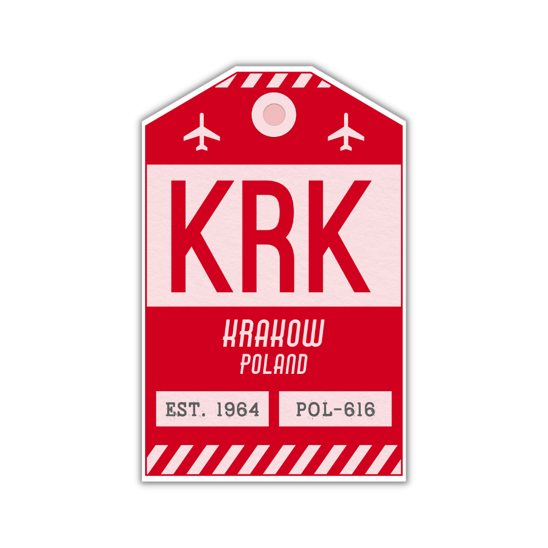 KRK Vintage Luggage Tag Sticker