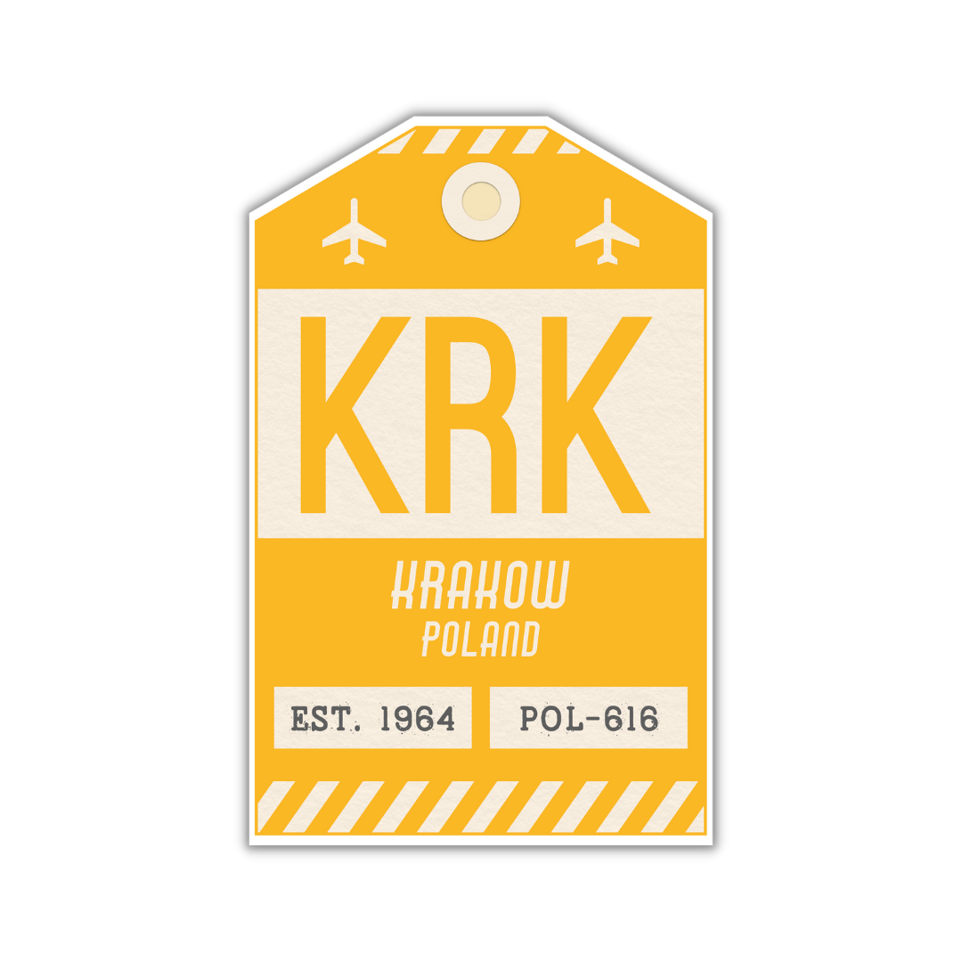 KRK Vintage Luggage Tag Sticker