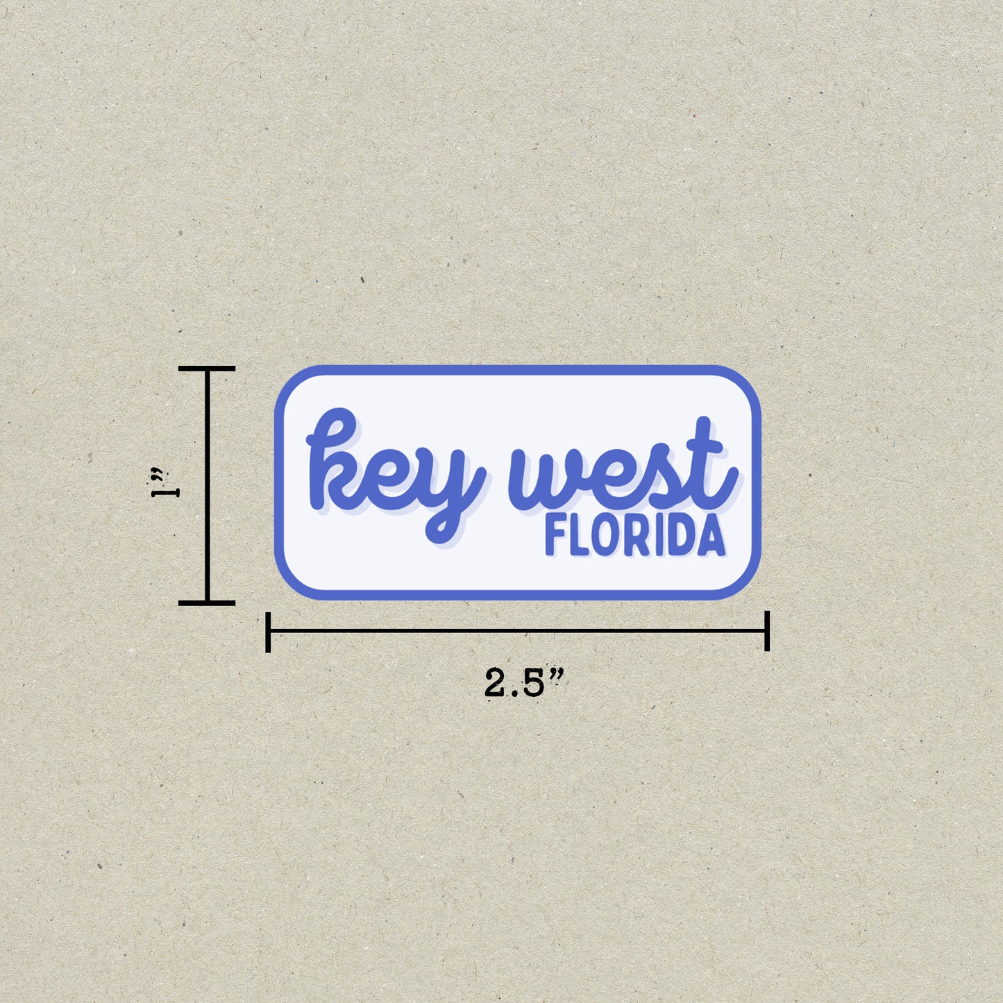 Key West, Florida Retro Travel Sticker – Colorful Vinyl Decal for Laptop, Water Bottle & Luggage