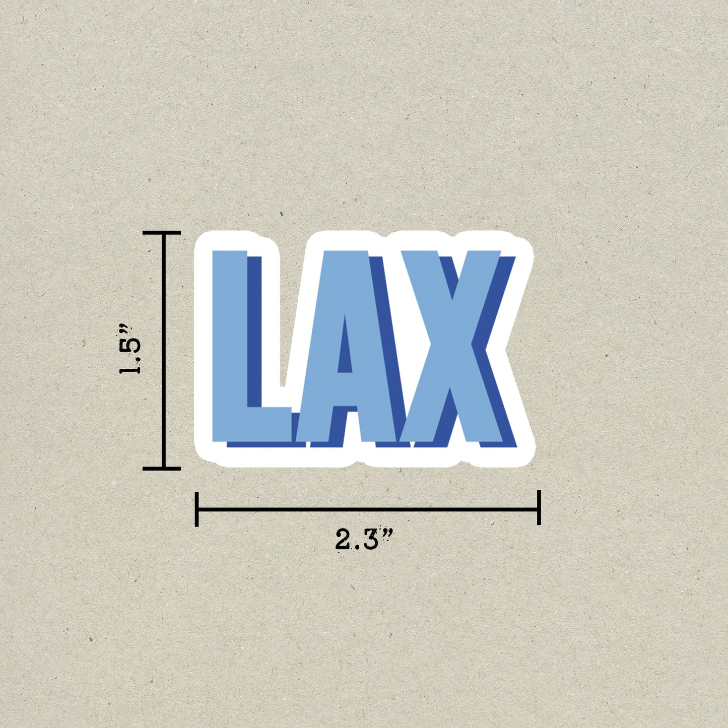 LAX Double Layered Sticker