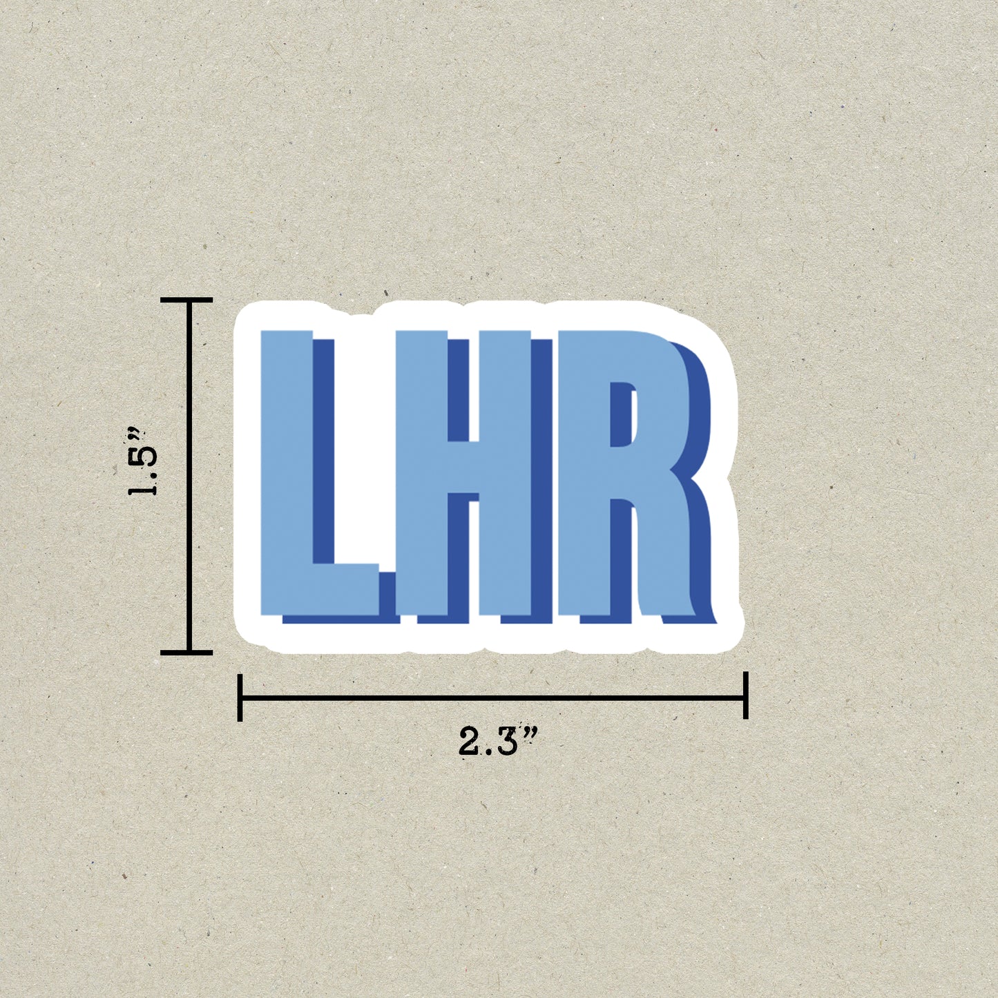 LHR Double Layered Sticker