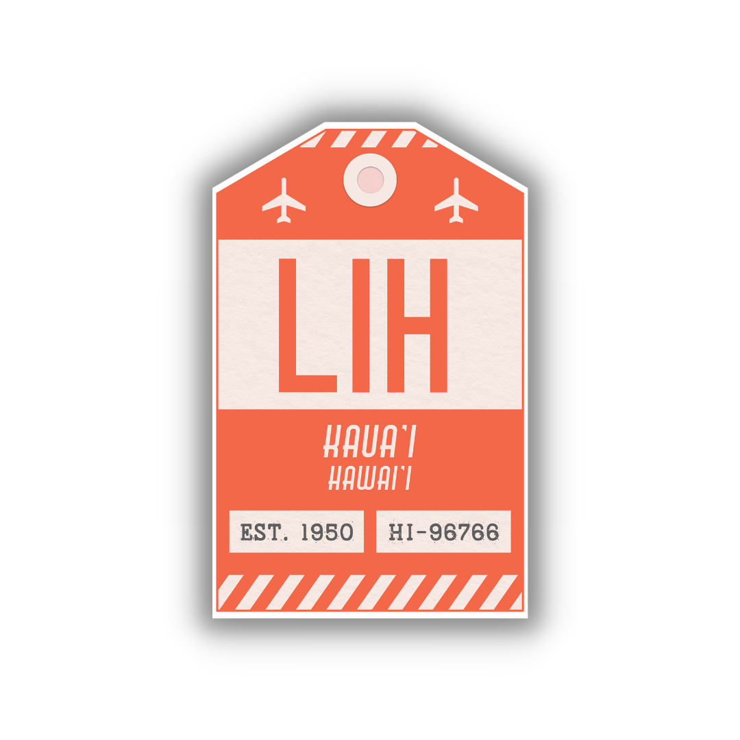 LIH Vintage Luggage Tag Sticker