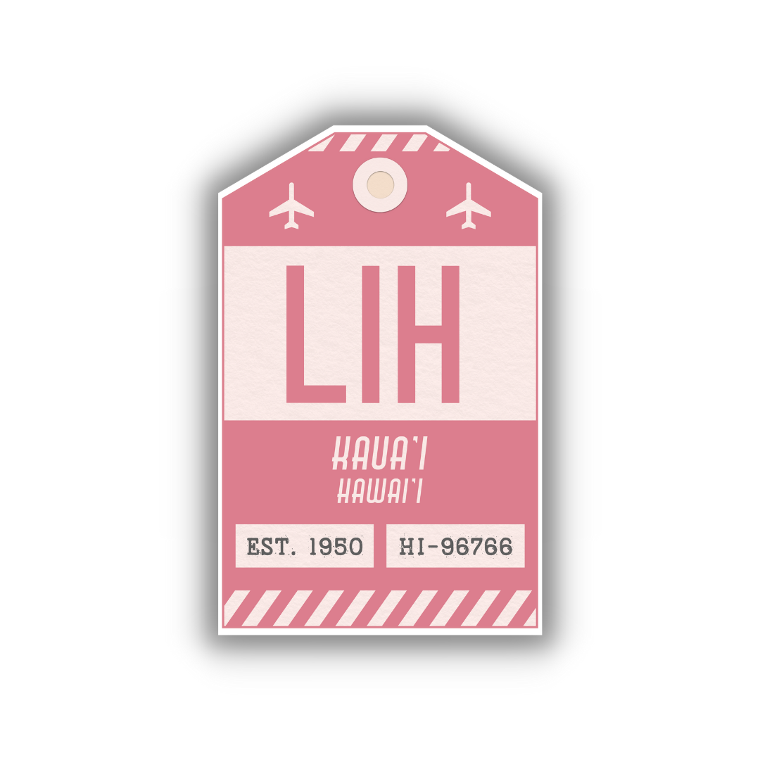 LIH Vintage Luggage Tag Sticker
