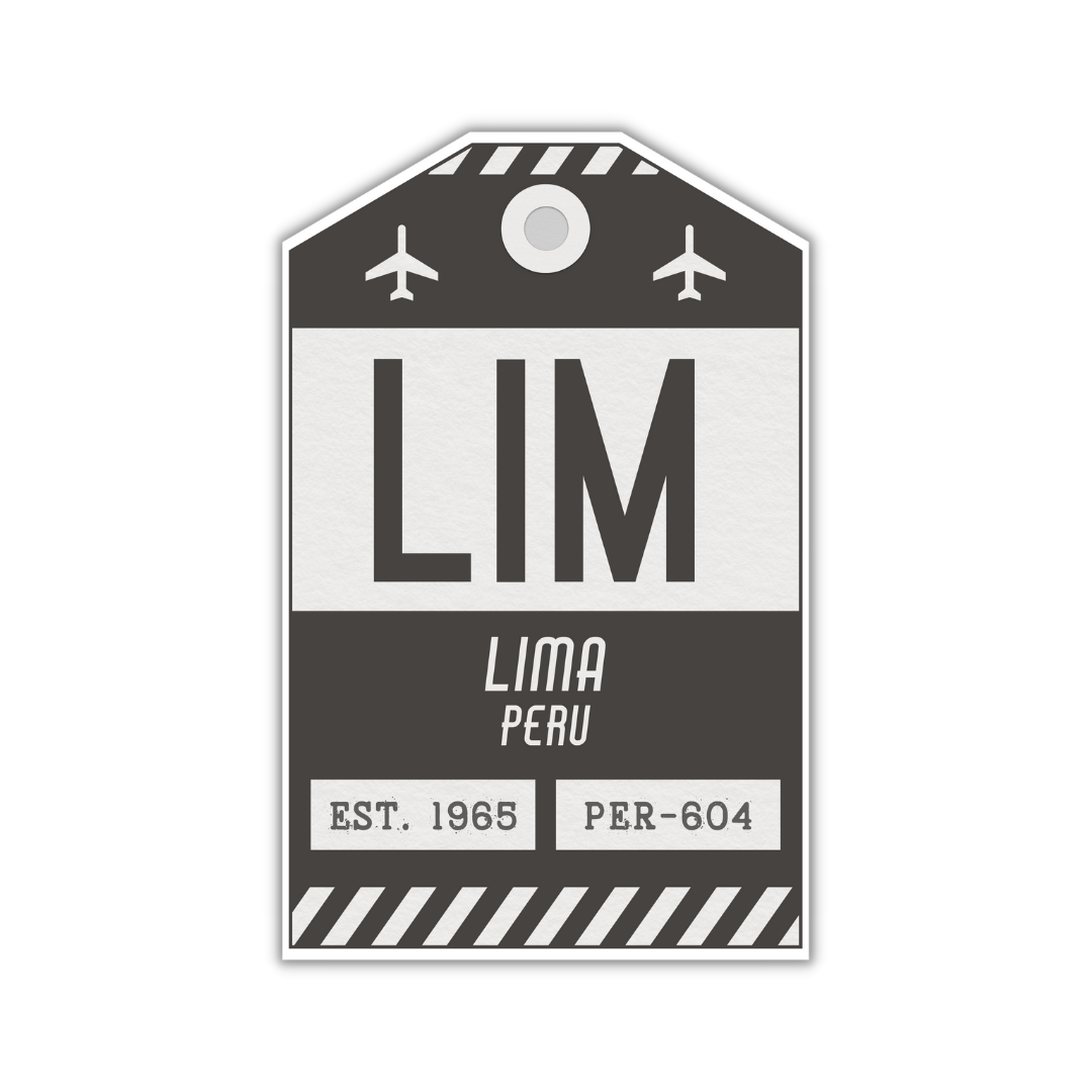 LIM Vintage Luggage Tag Sticker