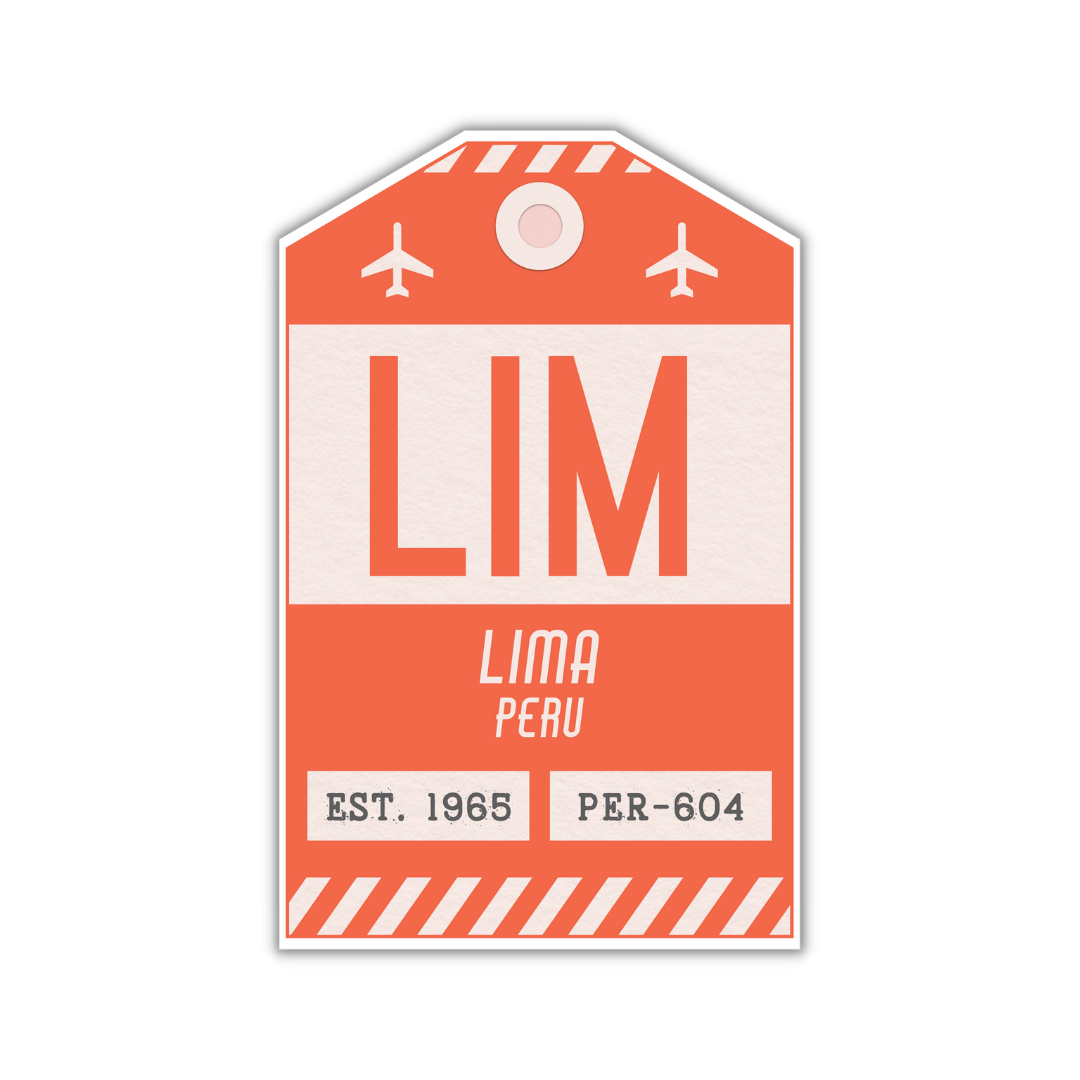 LIM Vintage Luggage Tag Sticker