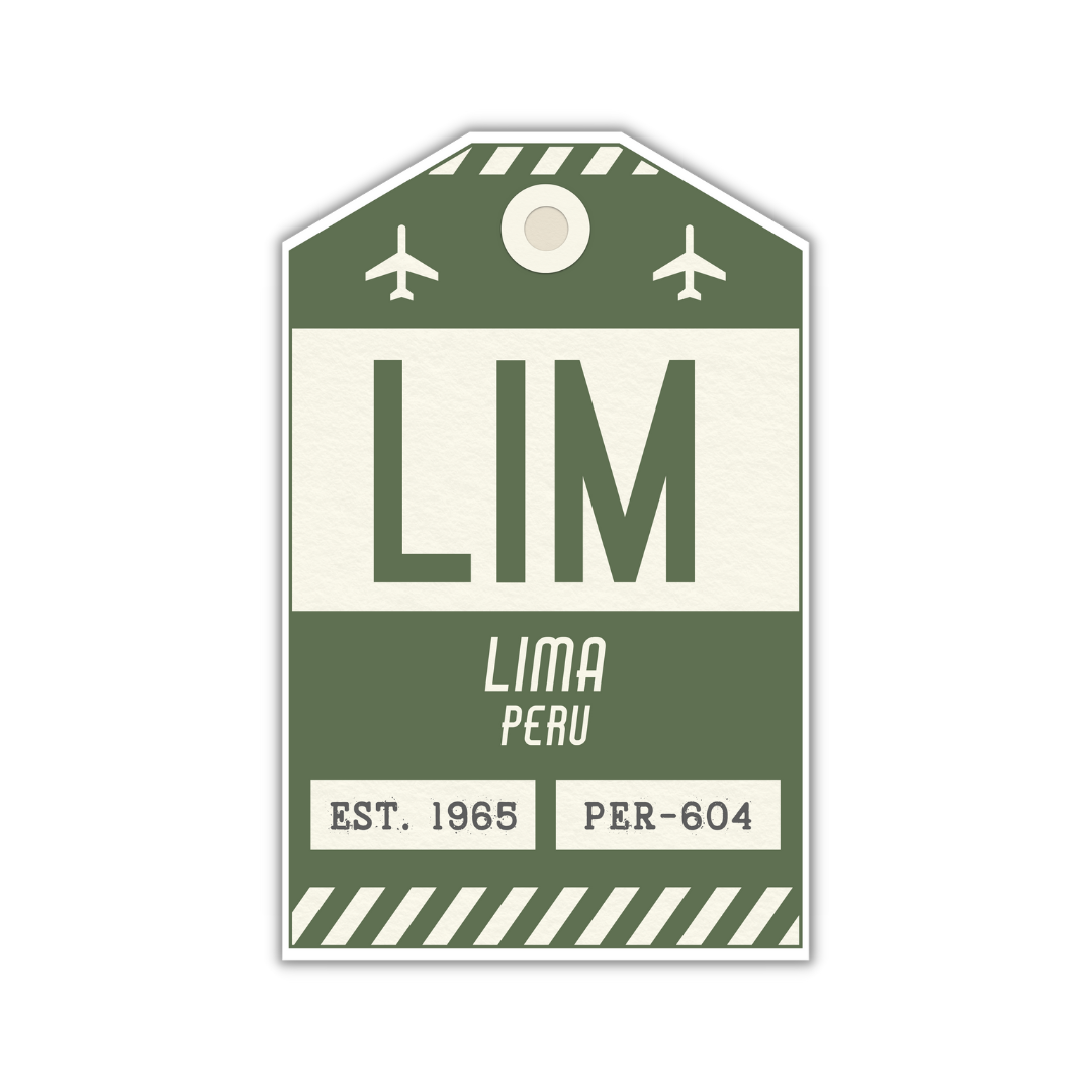 LIM Vintage Luggage Tag Sticker