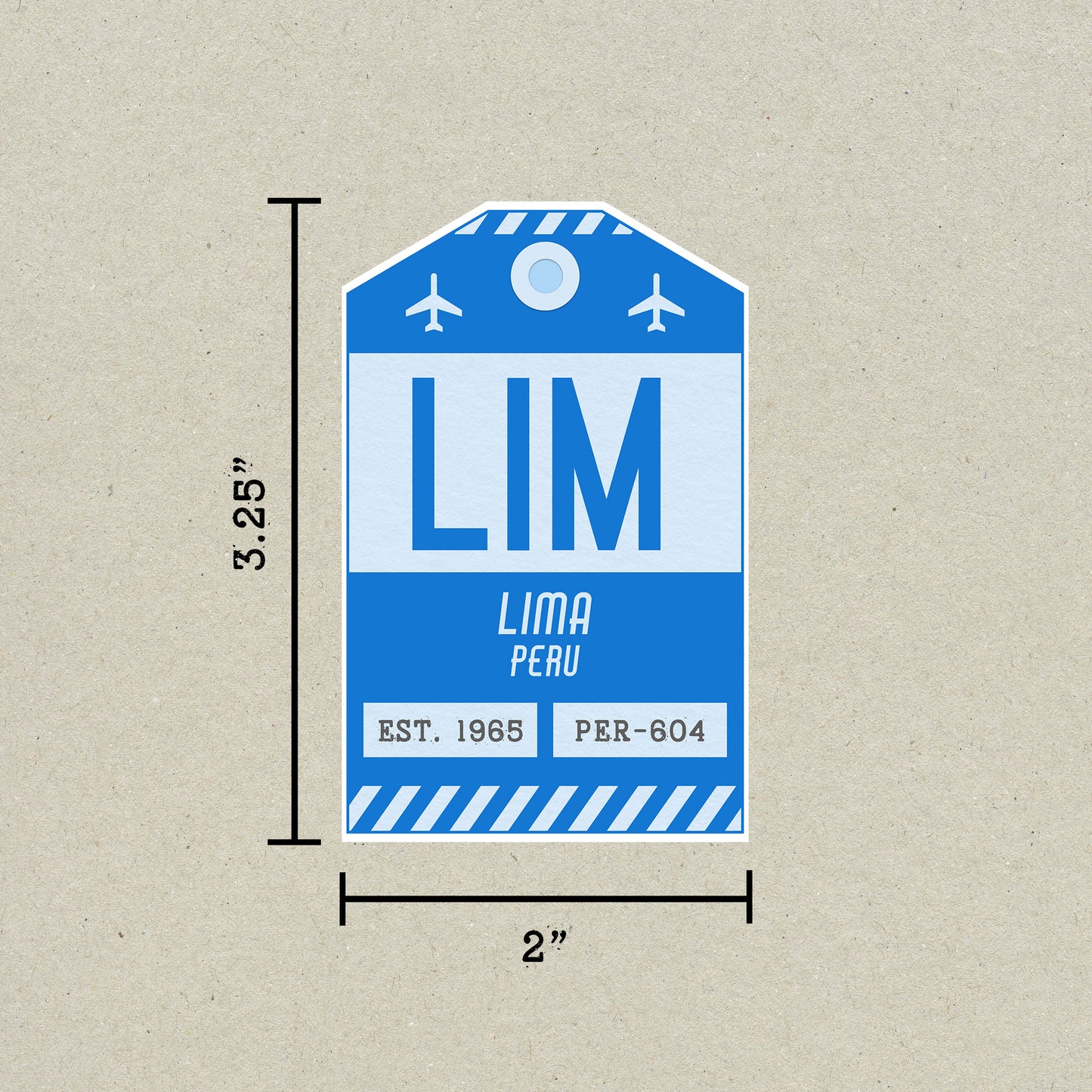 LIM Vintage Luggage Tag Sticker