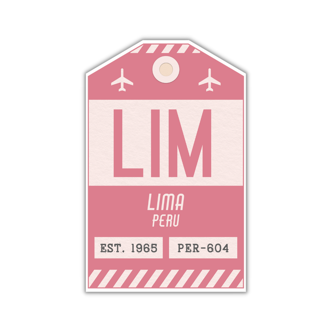 LIM Vintage Luggage Tag Sticker