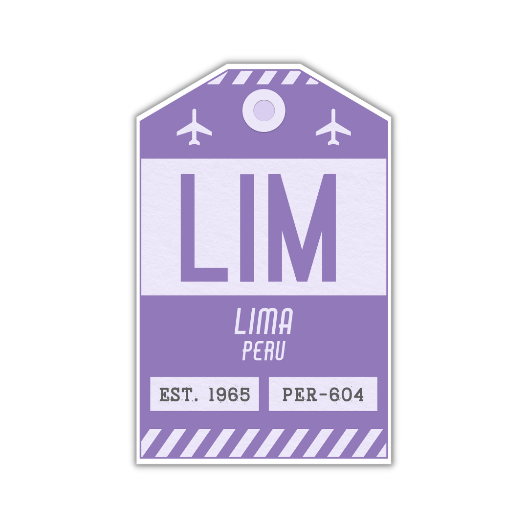 LIM Vintage Luggage Tag Sticker