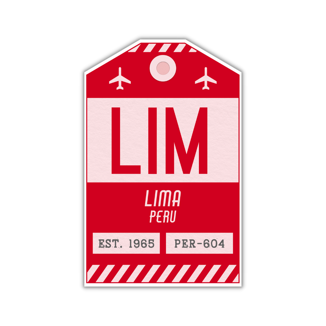 LIM Vintage Luggage Tag Sticker