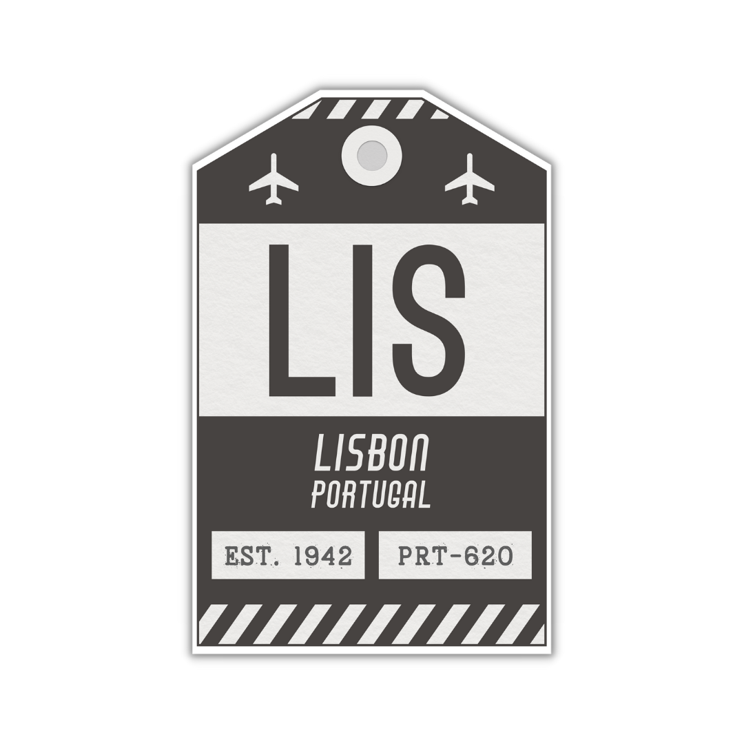 LIS Vintage Luggage Tag Sticker