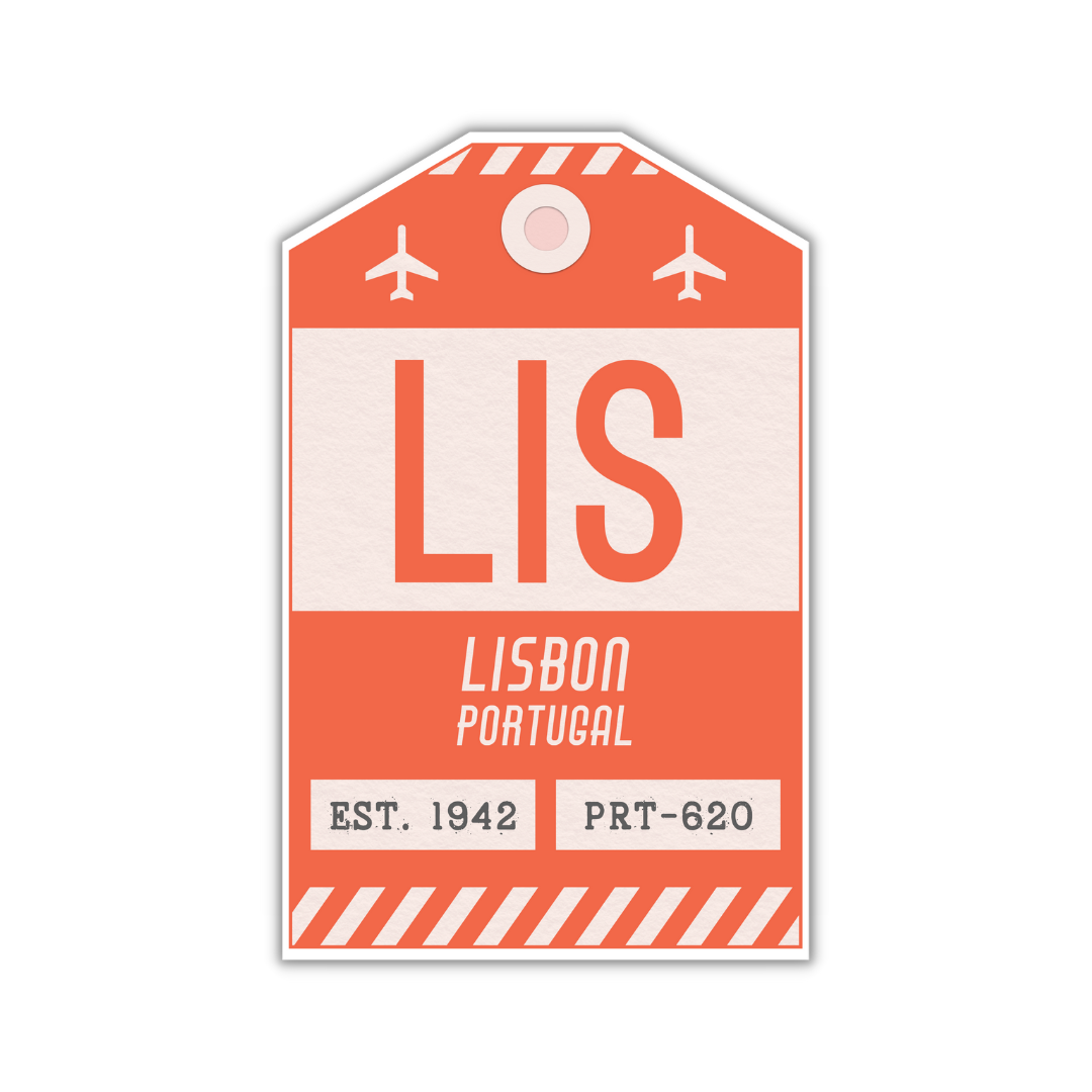 LIS Vintage Luggage Tag Sticker