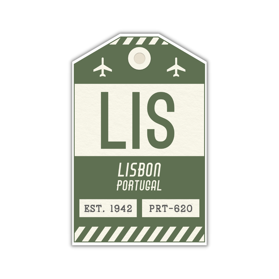LIS Vintage Luggage Tag Sticker