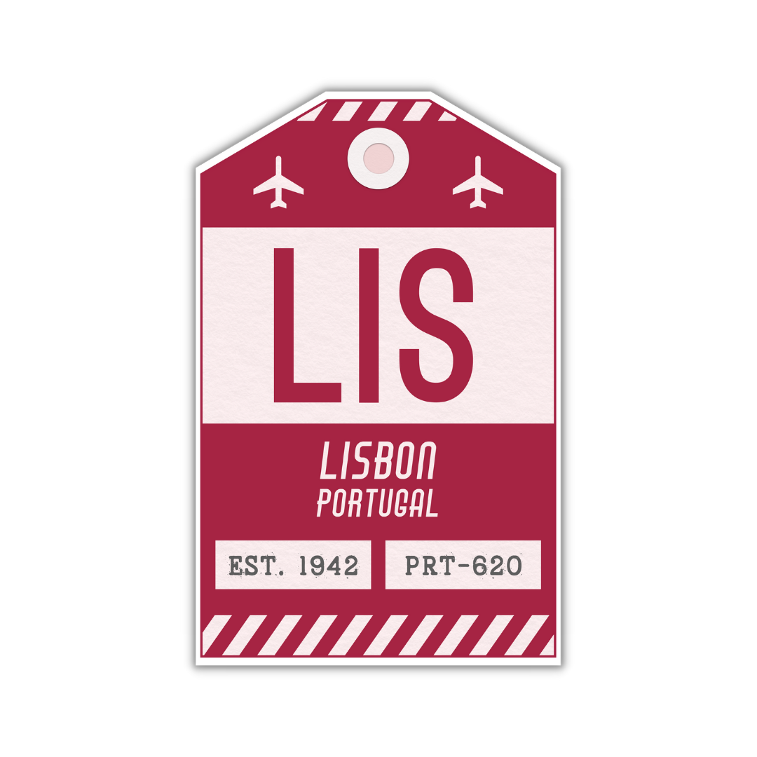 LIS Vintage Luggage Tag Sticker