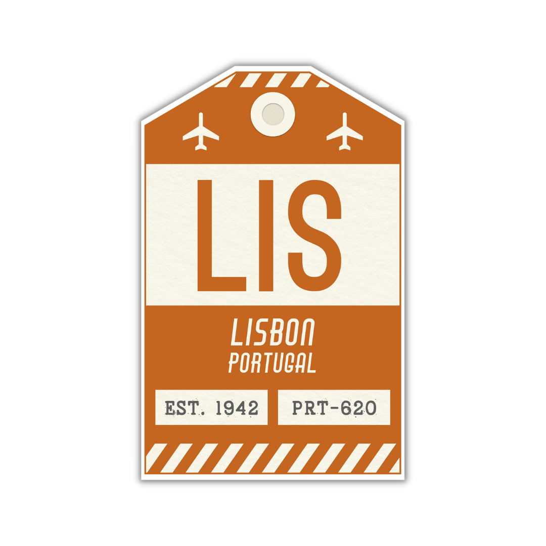 LIS Vintage Luggage Tag Sticker