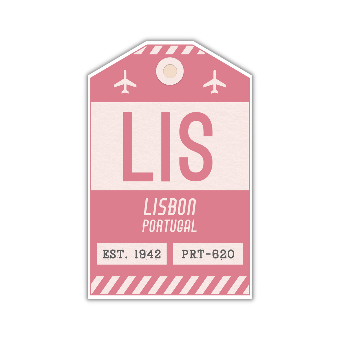 LIS Vintage Luggage Tag Sticker