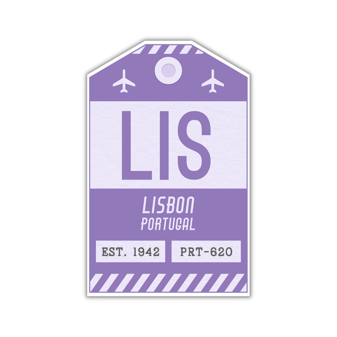 LIS Vintage Luggage Tag Sticker