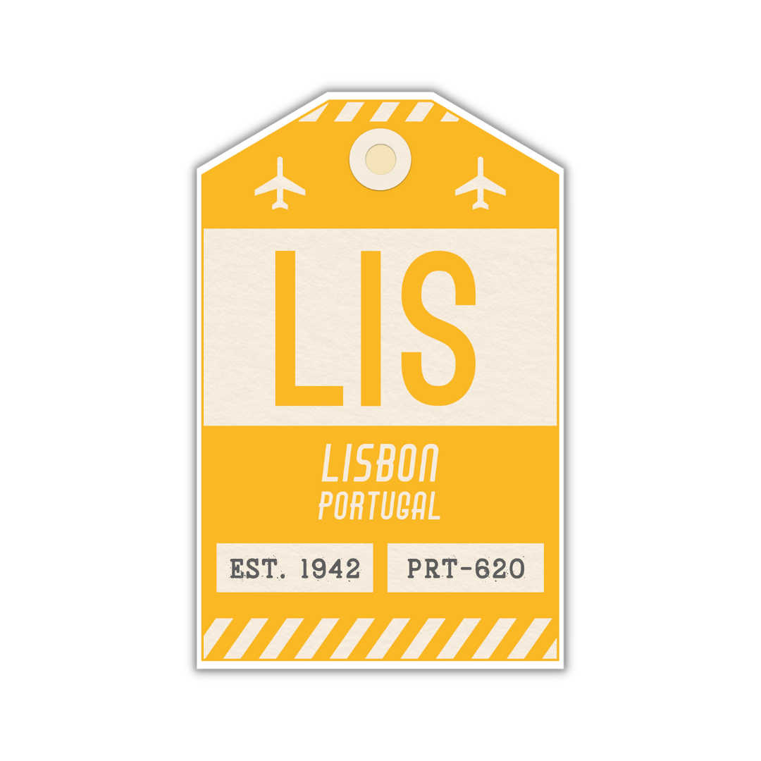 LIS Vintage Luggage Tag Sticker