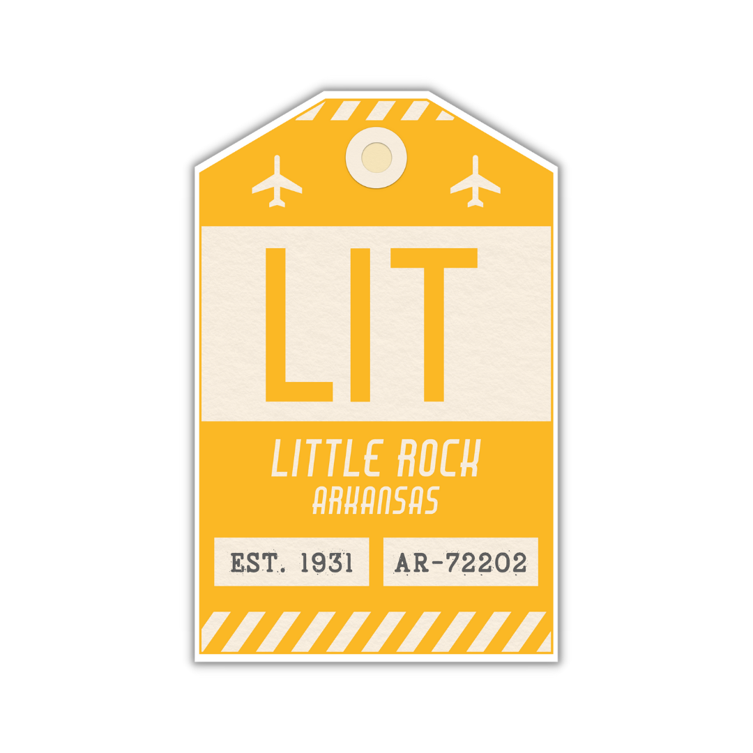 LIT Vintage Luggage Tag Sticker