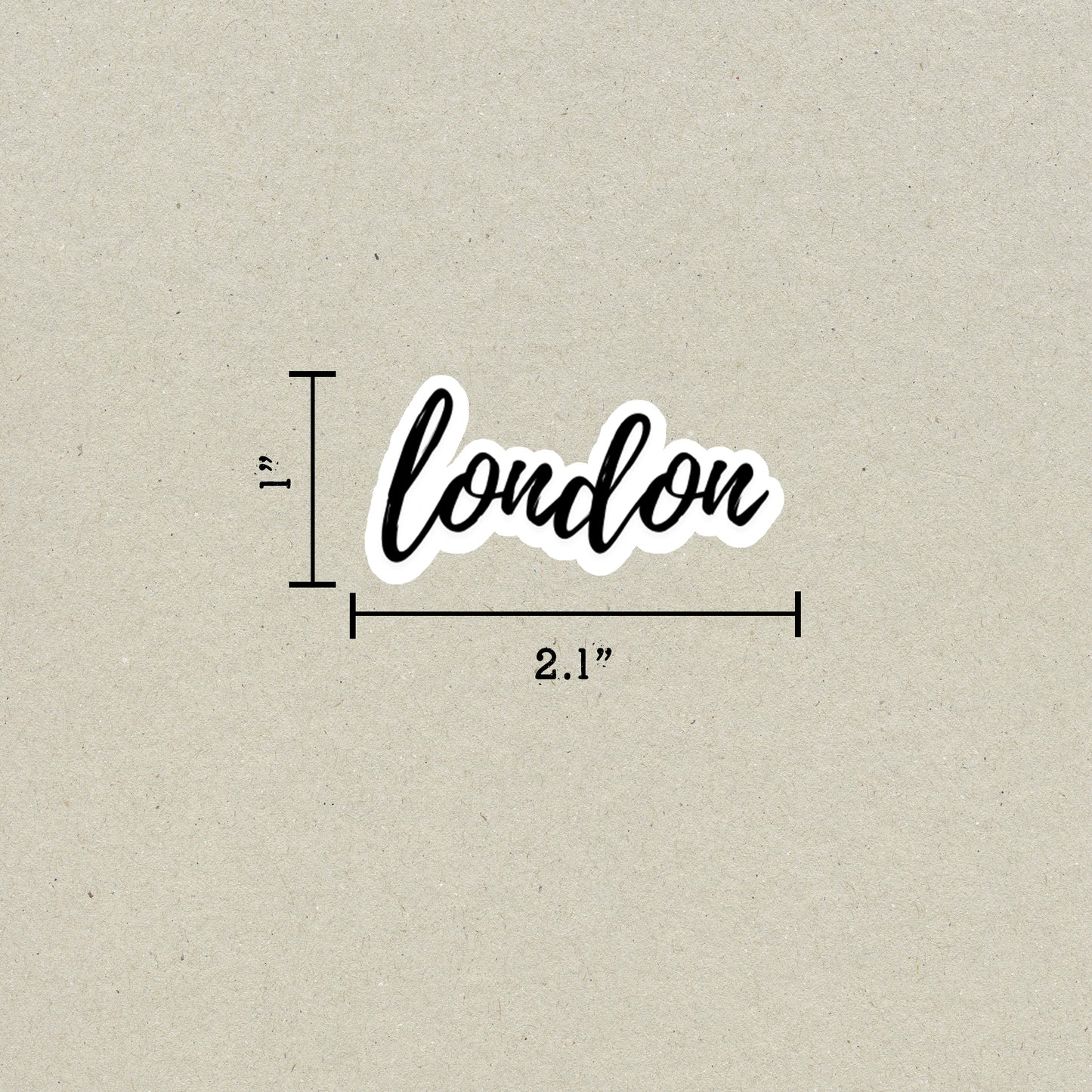 London Cursive Sticker