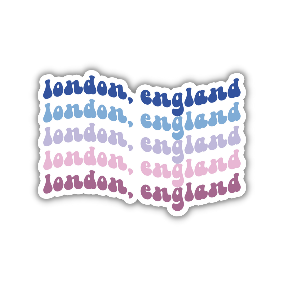 London, England Retro Sticker