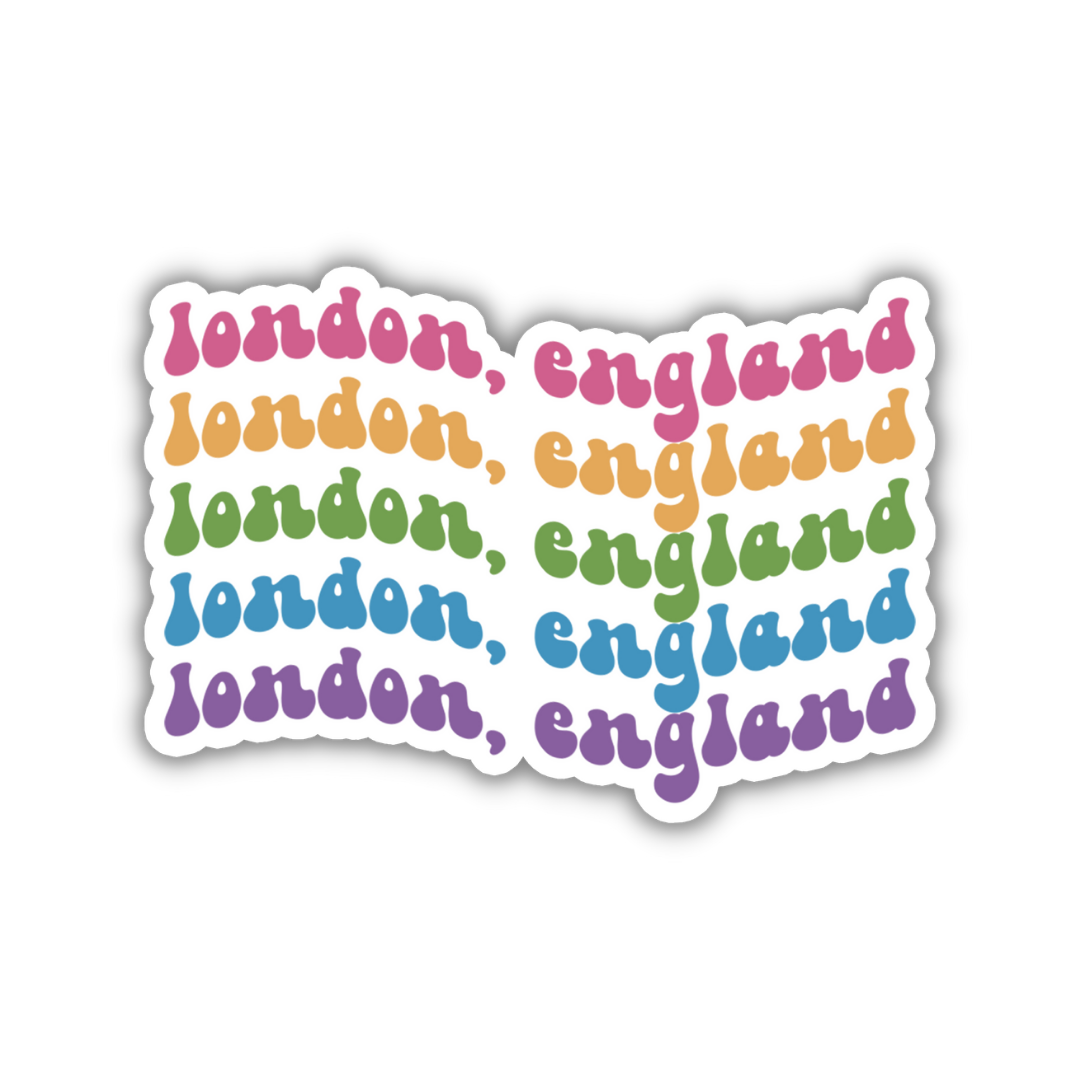 London, England Retro Sticker