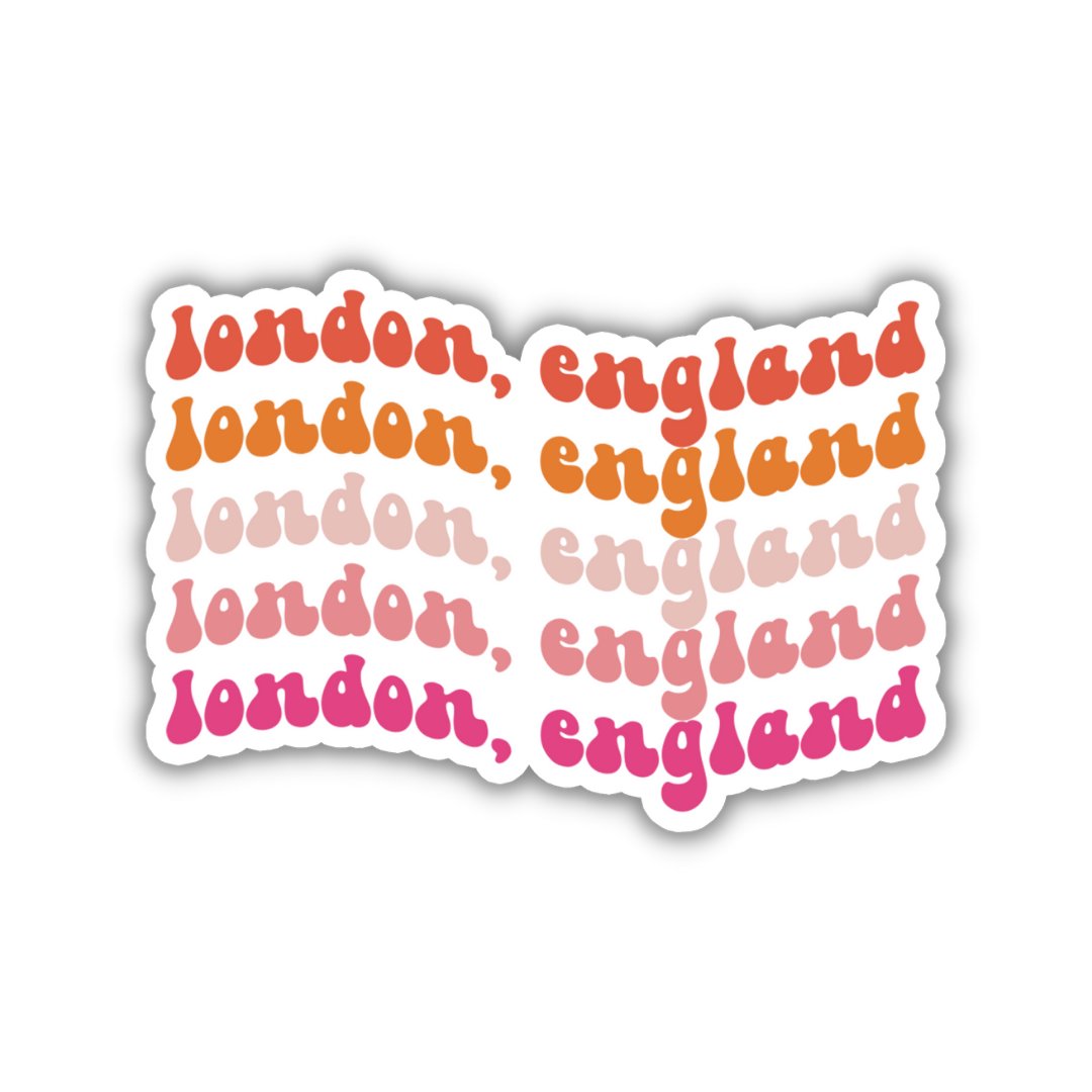 London, England Retro Sticker