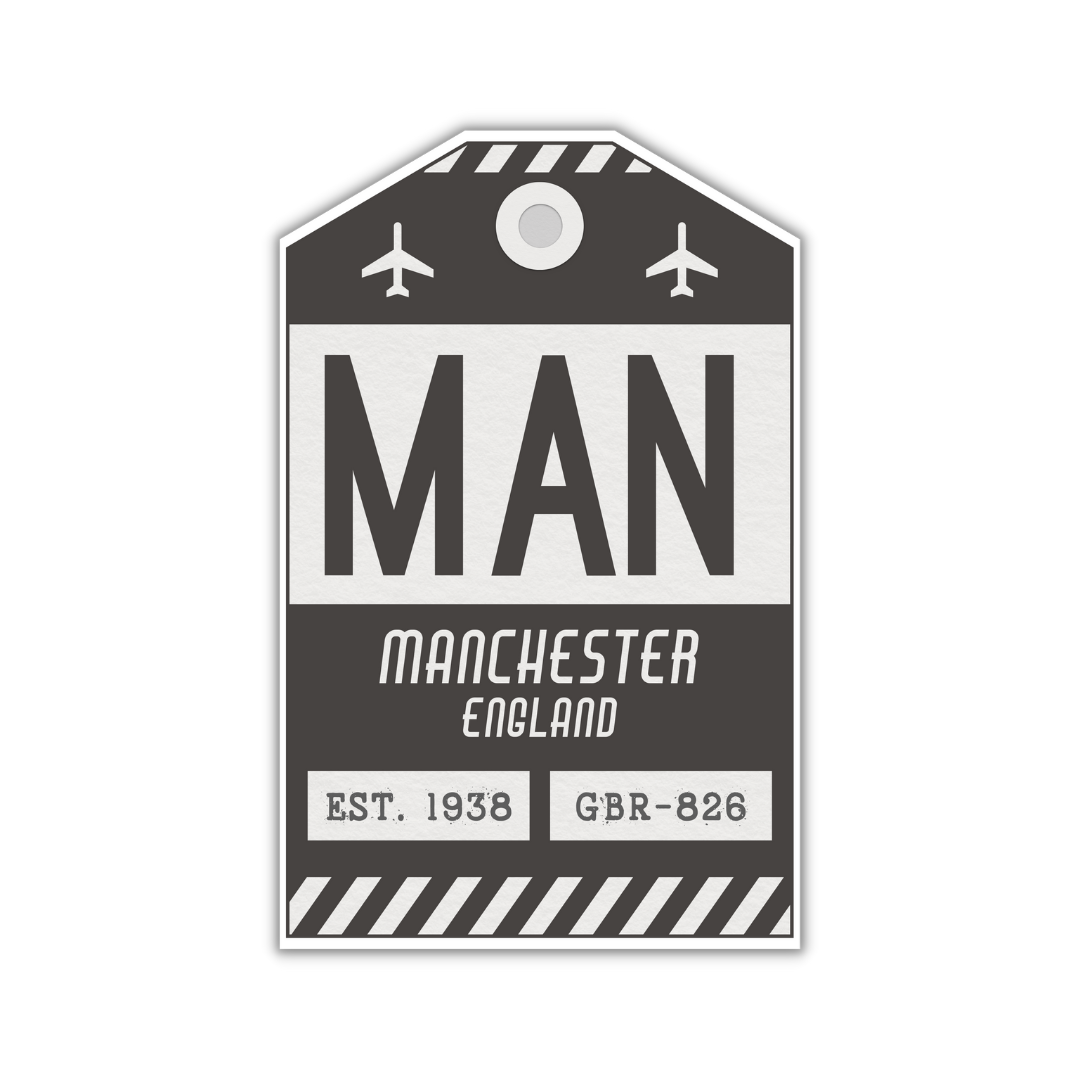 MAN Vintage Luggage Tag Sticker