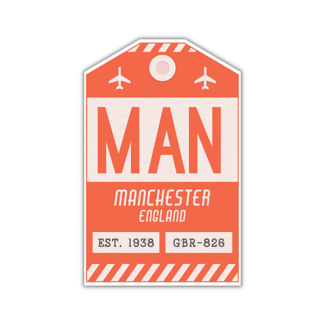 MAN Vintage Luggage Tag Sticker