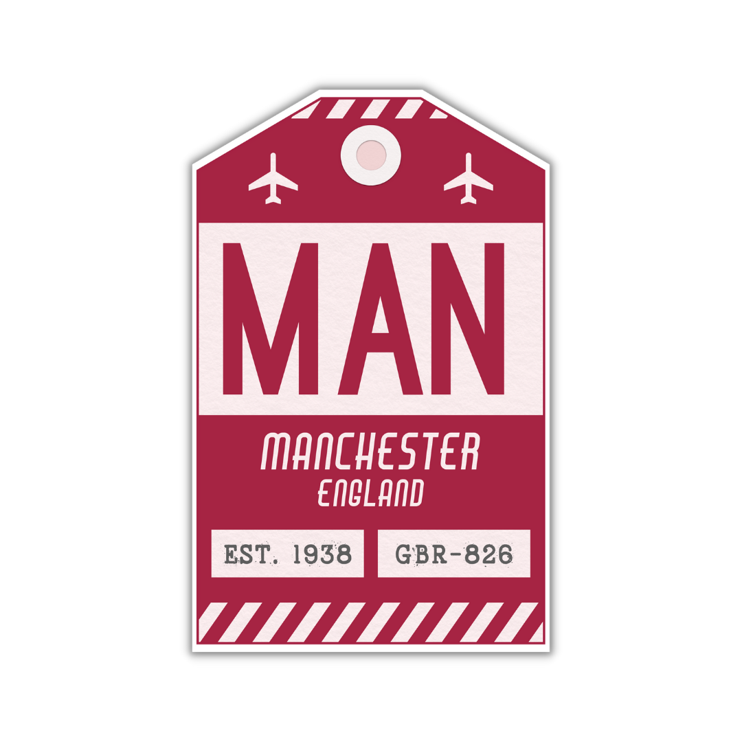 MAN Vintage Luggage Tag Sticker