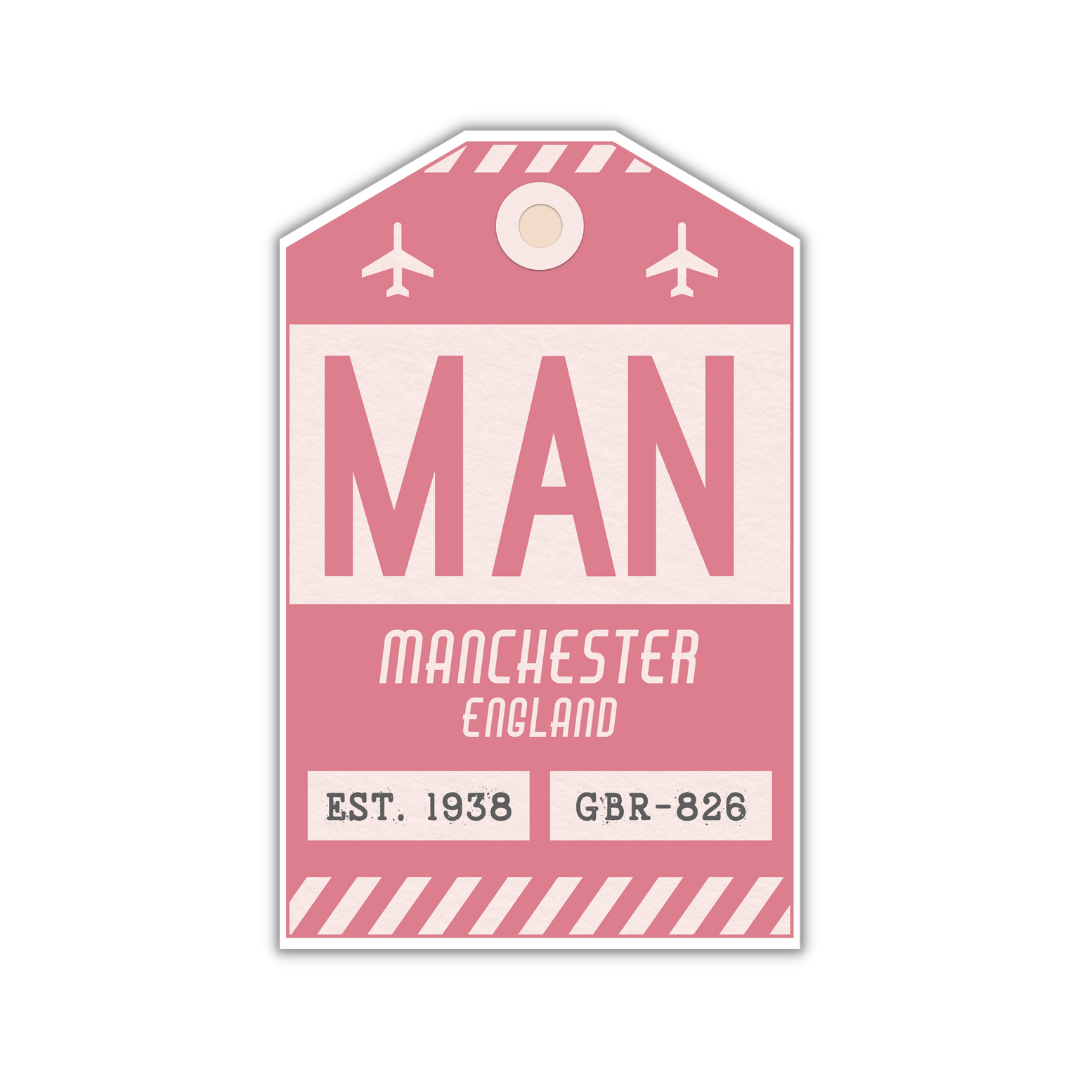 MAN Vintage Luggage Tag Sticker