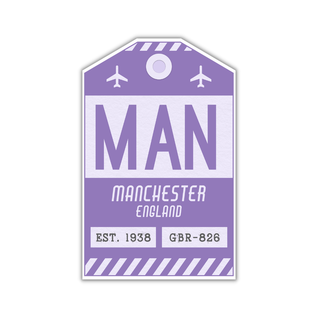 MAN Vintage Luggage Tag Sticker