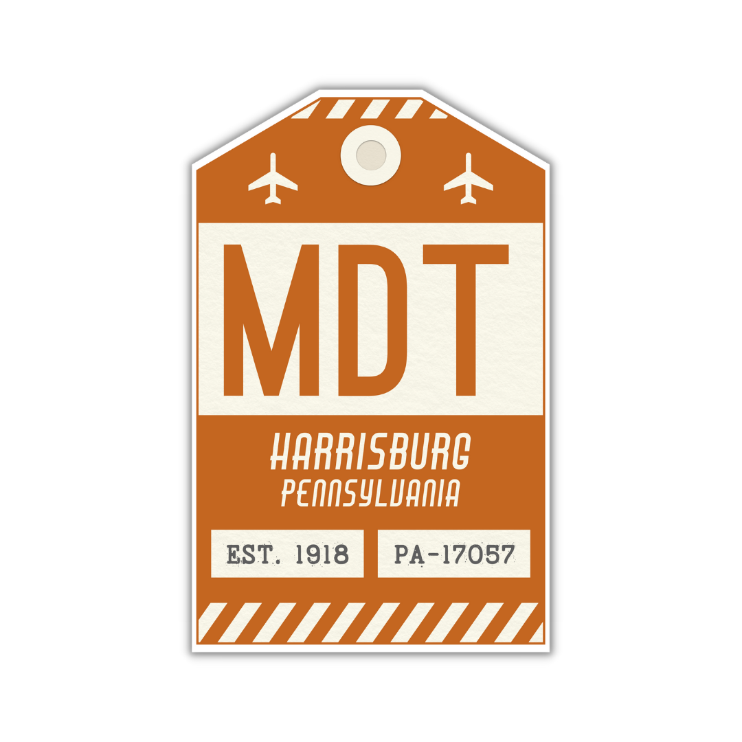 MDT Vintage Luggage Tag Sticker