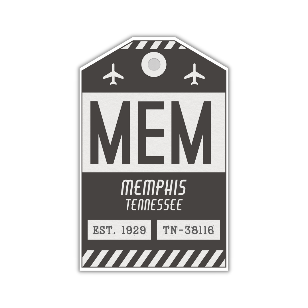 MEM Vintage Luggage Tag Sticker