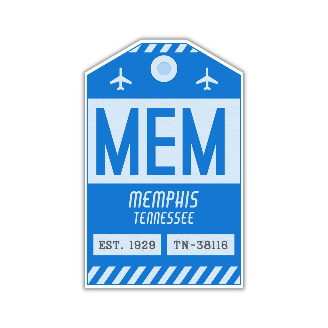 MEM Vintage Luggage Tag Sticker