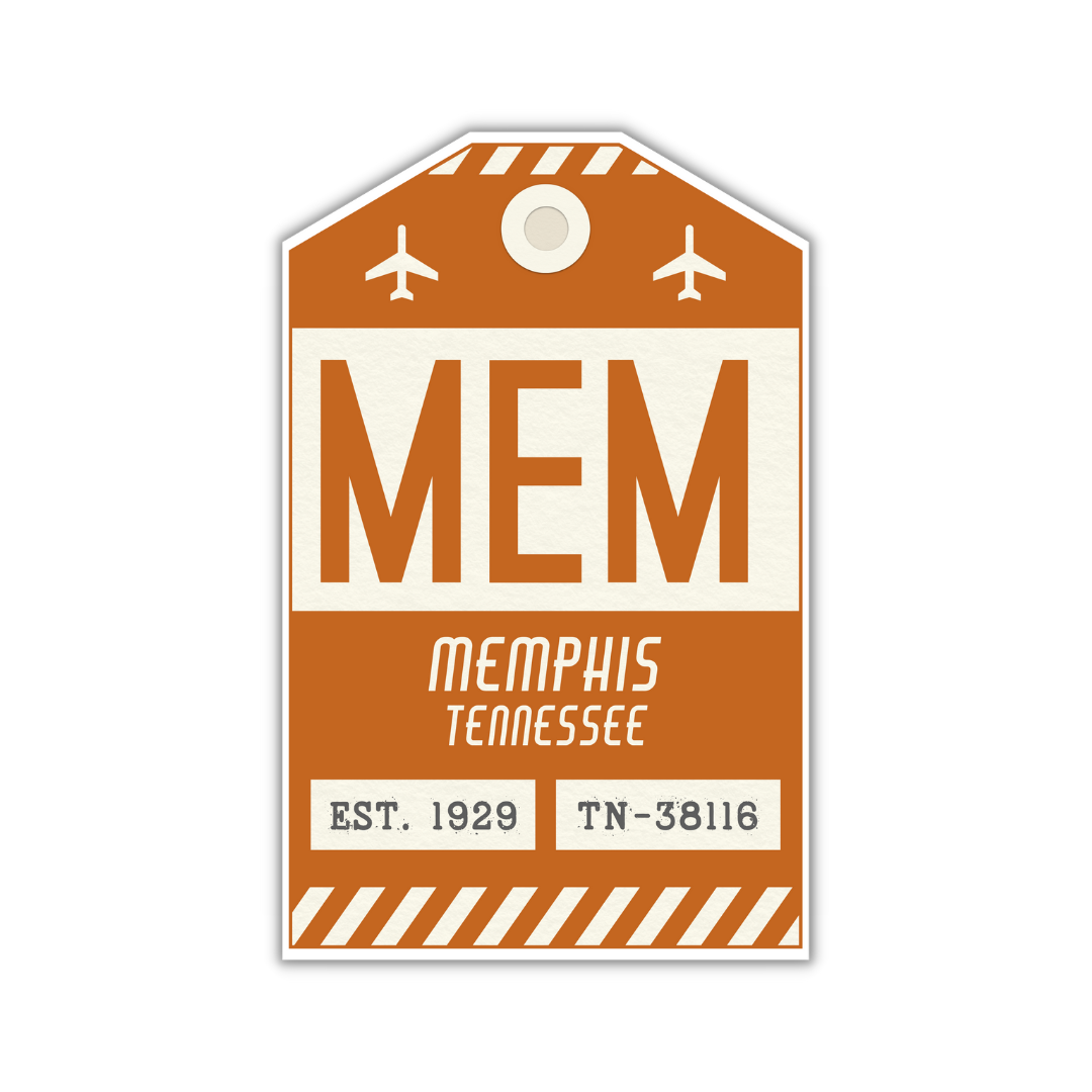 MEM Vintage Luggage Tag Sticker